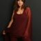 Dark Maroon Amayra Viscouse Short Noodle Strap Kurti with Garara & Dupatta