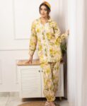 Elif Floral Printed Cord Set Full